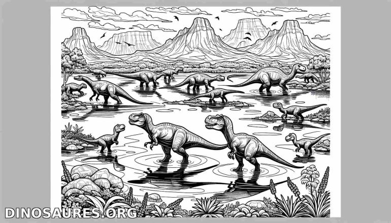 Coloriage de dinosaure