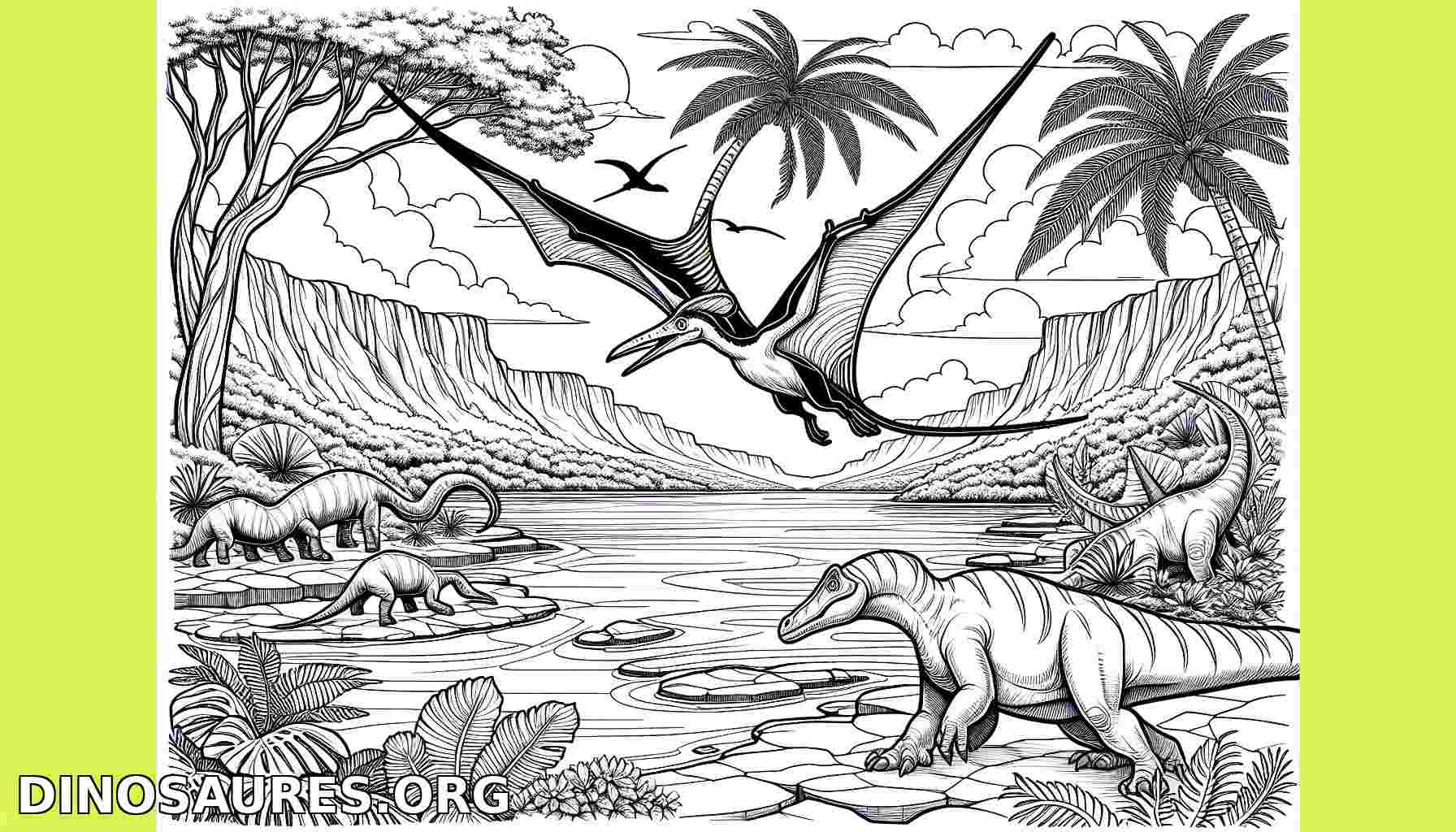 Coloriage de dinosaure préhistorique