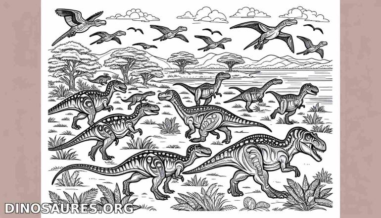 Coloriage de dinosaures