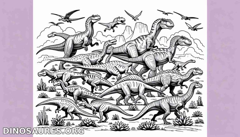 Coloriage de dinosaures