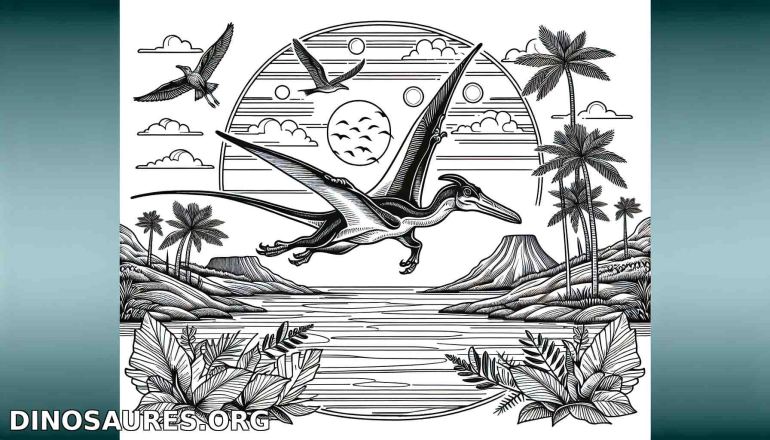 Coloriage de ptérosaure