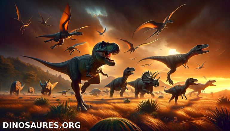 Dinosaures en pleine action