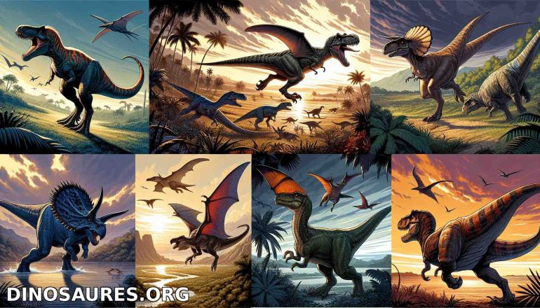 Fantastiques dinosaures en action