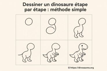 Dessiner un dinosaure étape par étape : méthode simple pour débutants