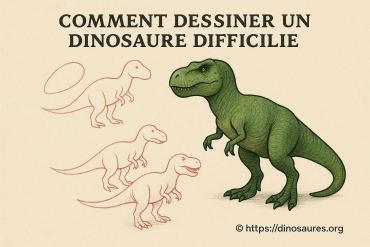 Comment dessiner un dinosaure difficile étape par étape