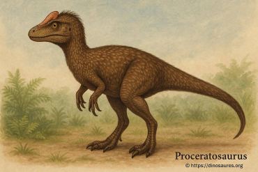 Proceratosaurus : que sait-on du dinosaure Ă petite crĂȘte ?