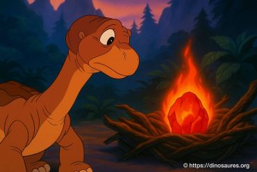 Le petit dinosaure 7 : la pierre de feu, une aventure signée charles grosvenor