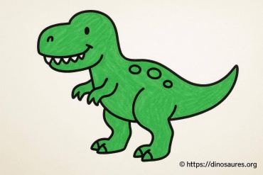 Dessiner un dinosaure t rex facile pour les petits artistes