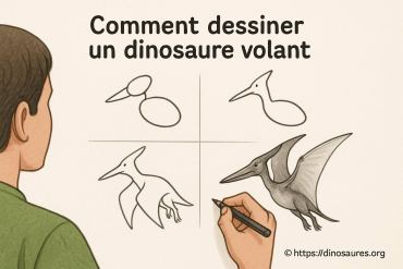 Comment dessiner un dinosaure volant facilement