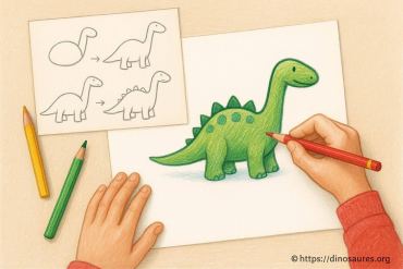 Dessiner un dinosaure en dessin : techniques simples pour enfants