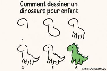 Comment dessiner un dinosaure pour enfant facilement