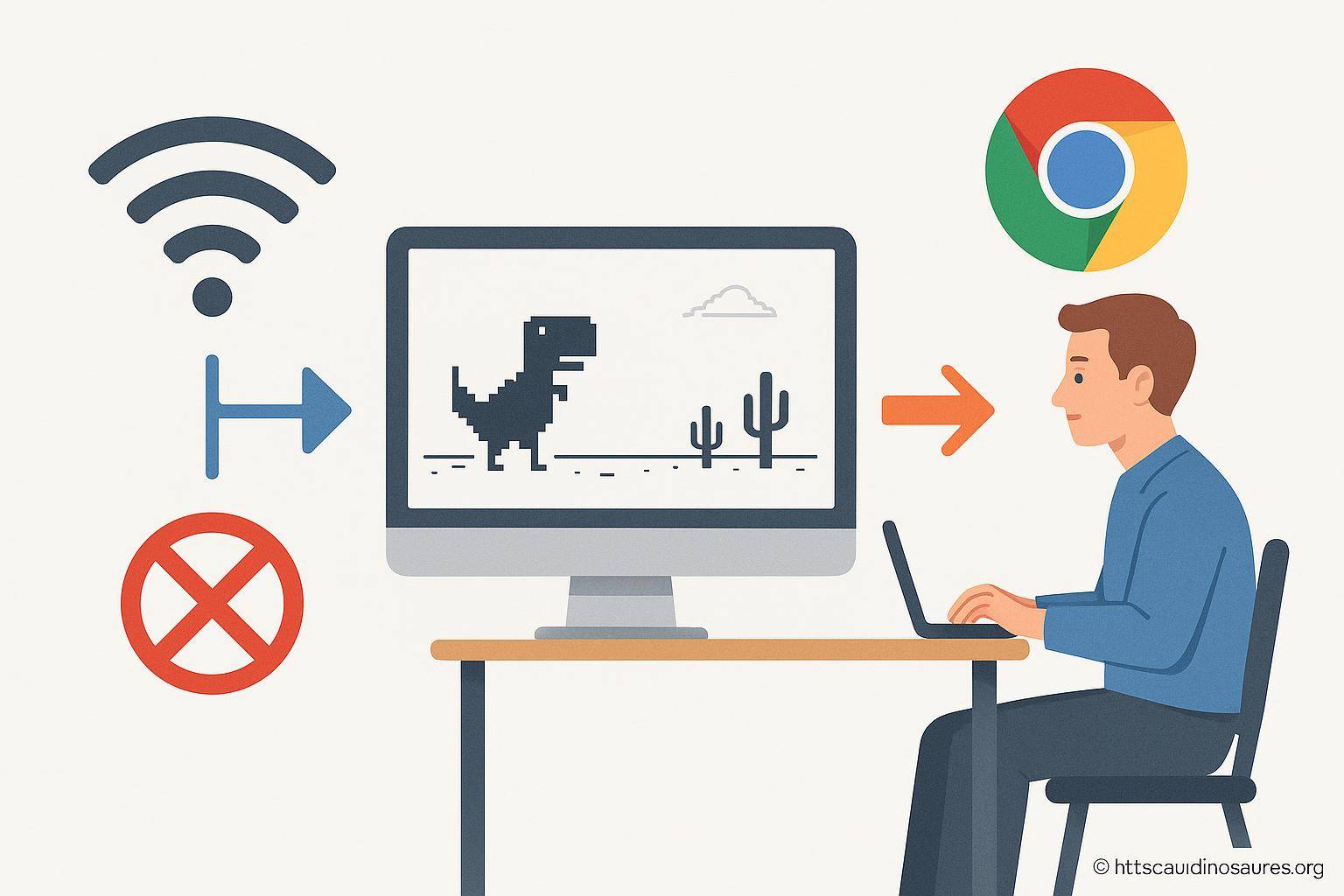 Jeu dinosaure Google Chrome hors ligne