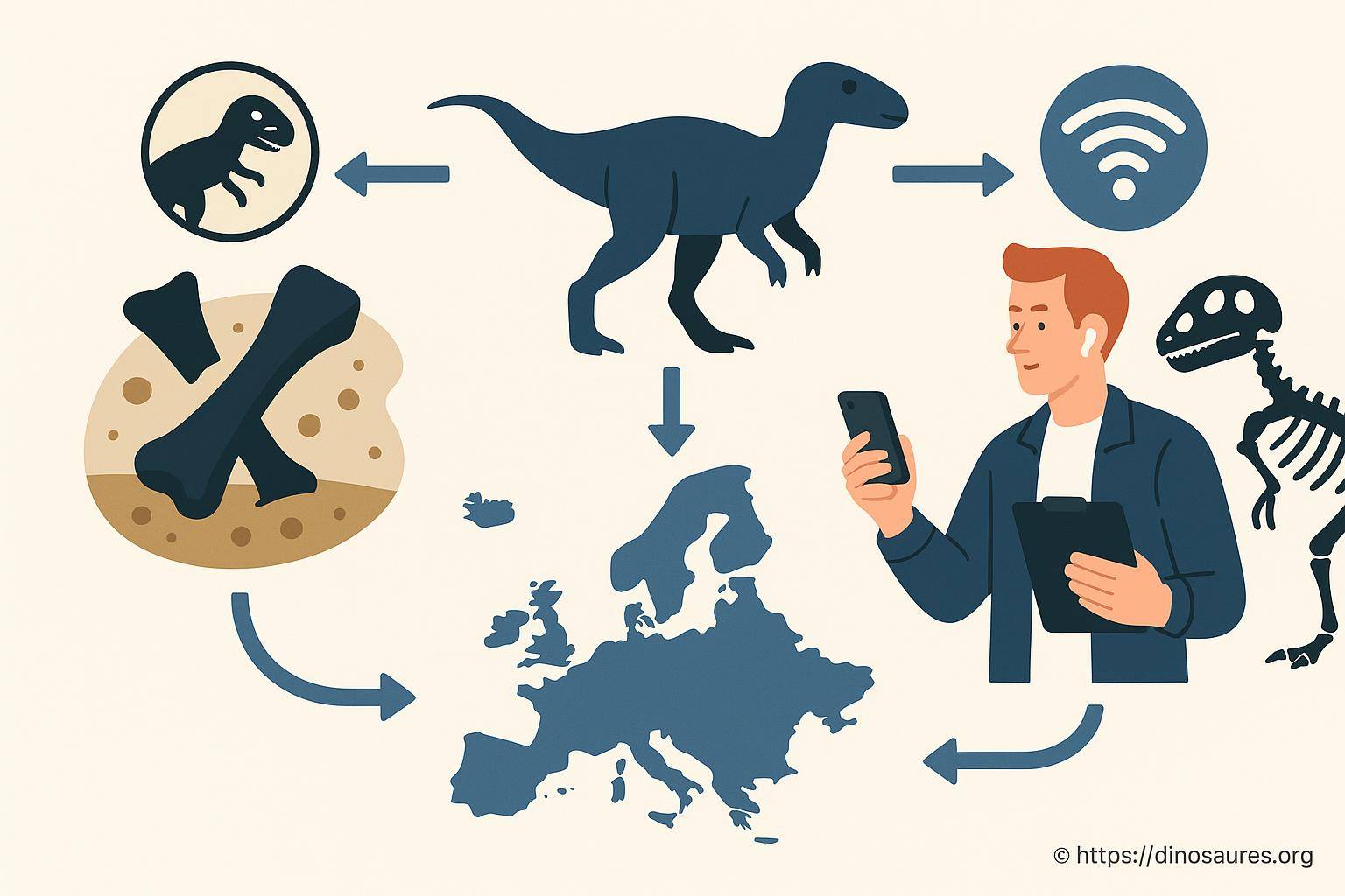 Cycle de recherche sur les dinosaures en Europe