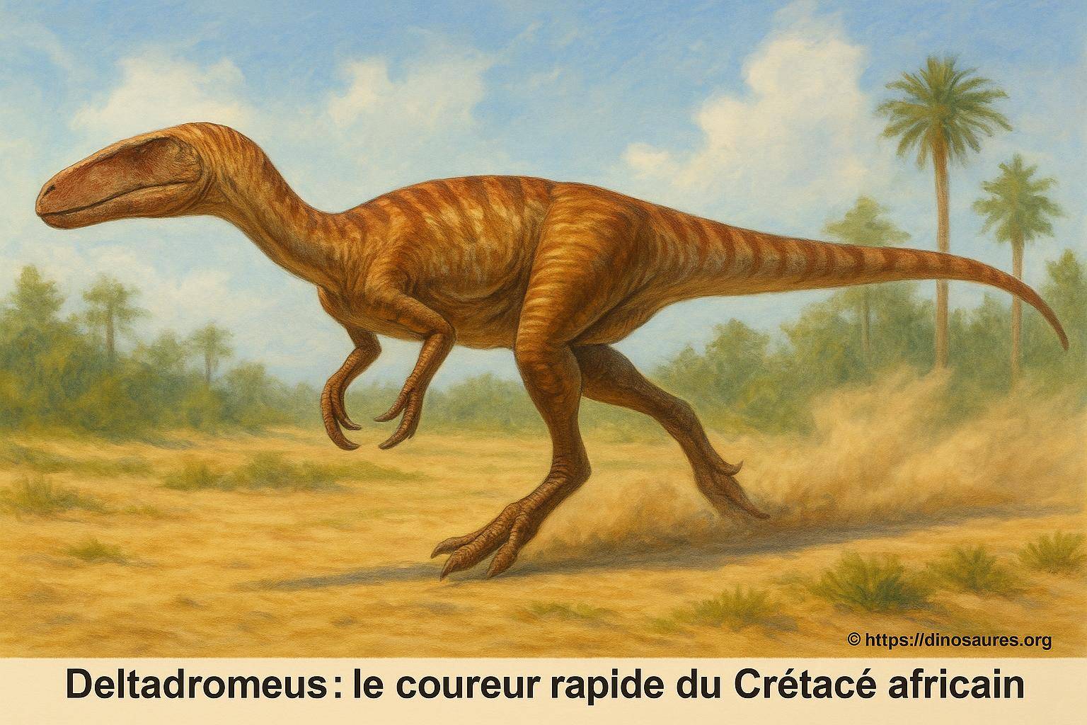 Deltadromeus : le coureur rapide du Crétacé africain