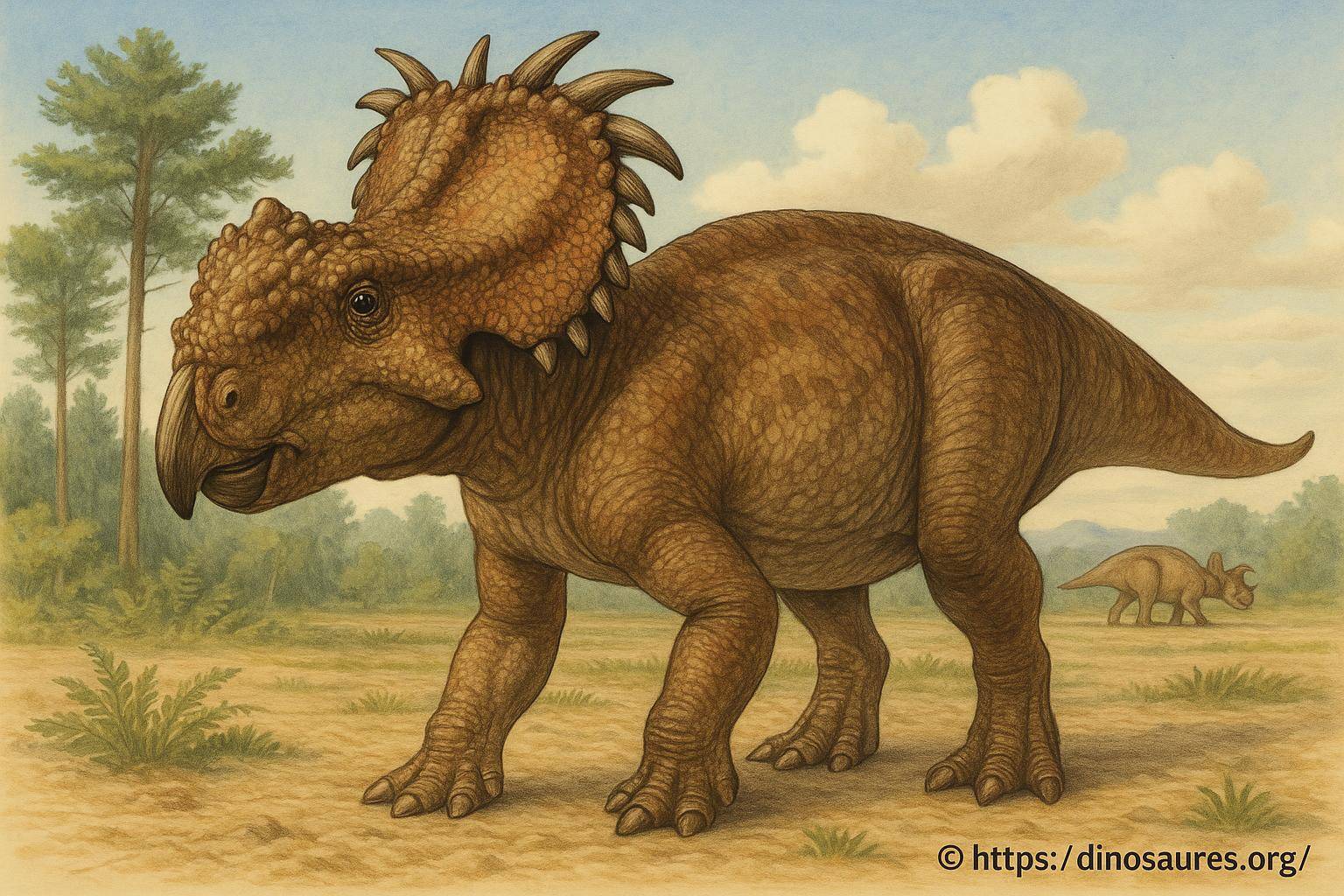 Pachyrhinosaurus : quel est le secret de ce cératopsien à la face bosselée