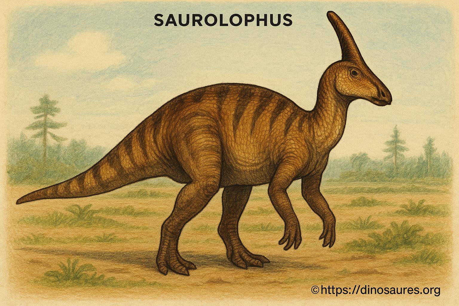 Saurolophus : découvrir le dinosaure à la crête droite