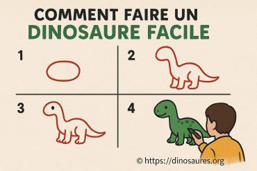 Comment faire un dinosaure facile étape par étape