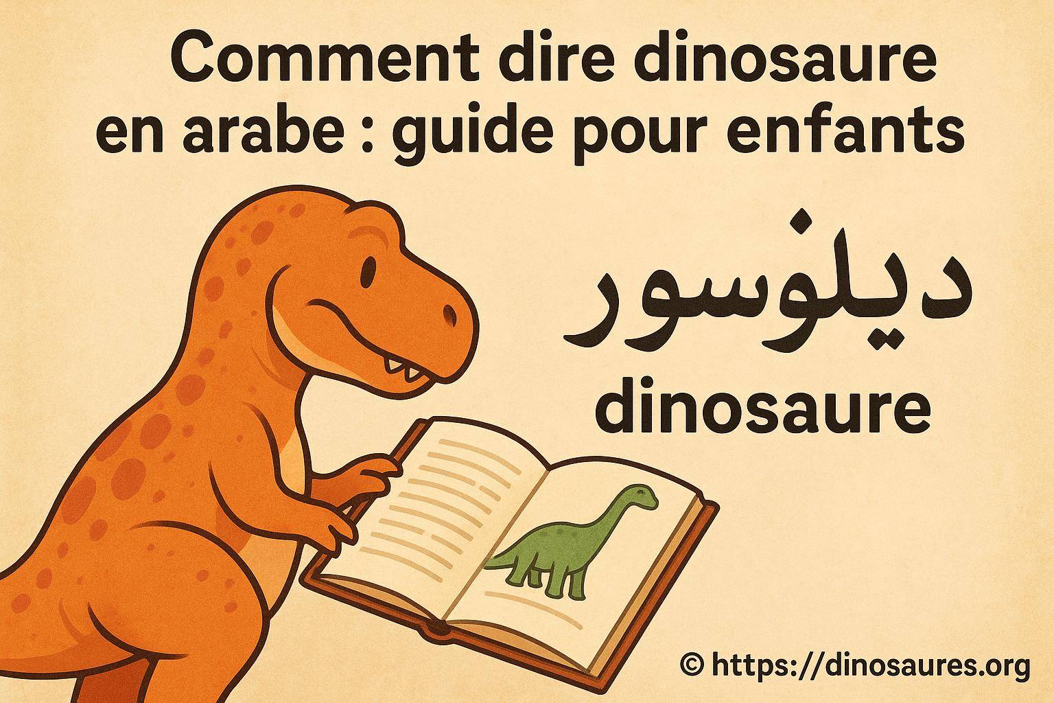 Comment dire dinosaure en arabe : guide simple pour enfants