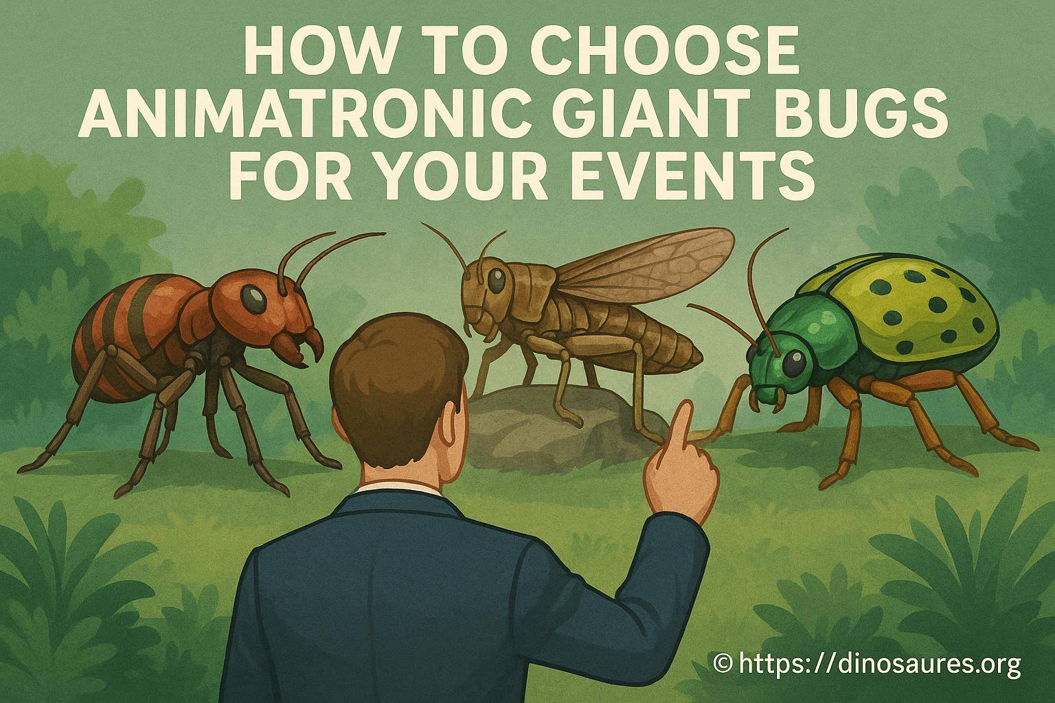 Comment choisir des animatroniques géants d’insectes pour vos événements