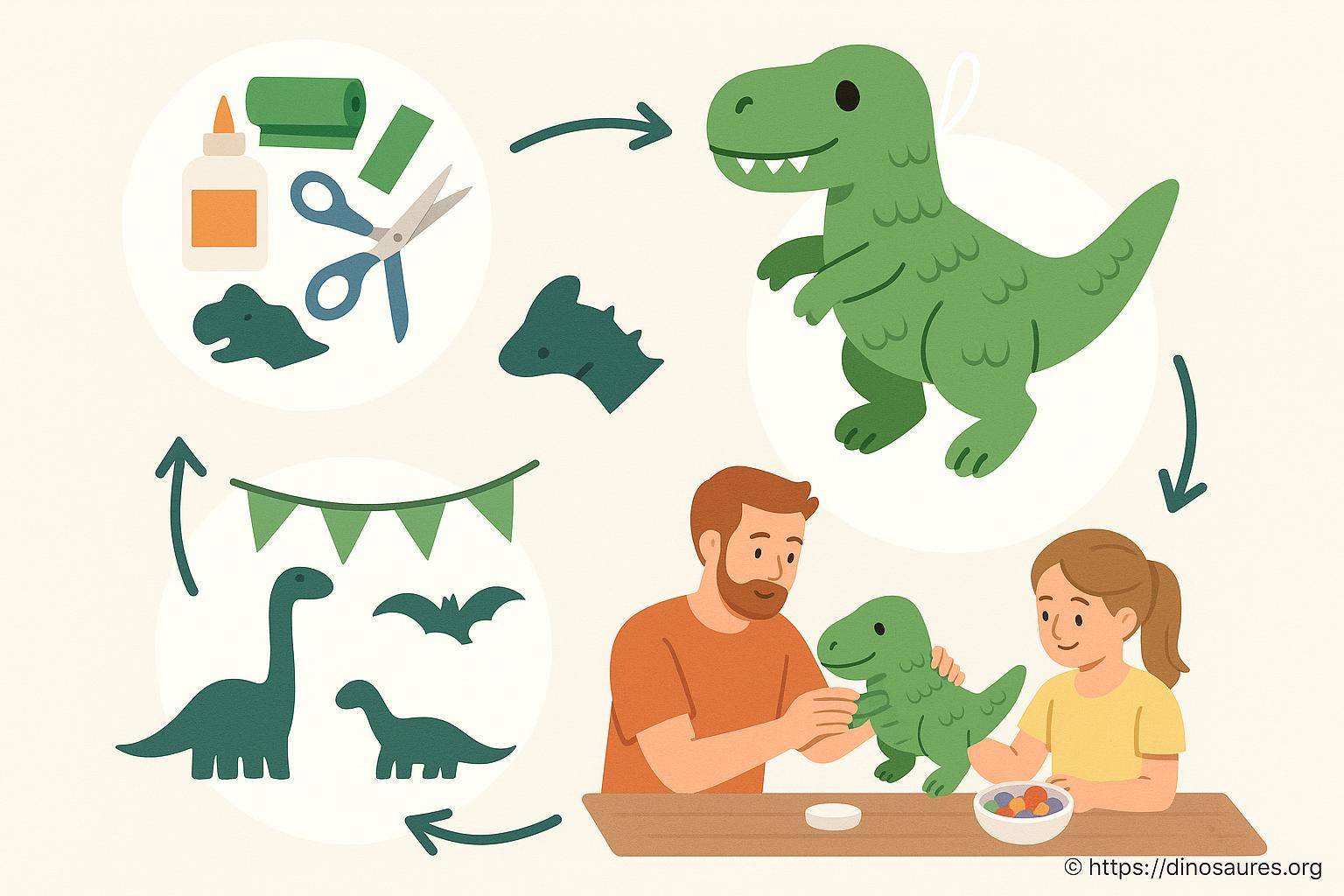 Fabrication d un dinosaure en papier