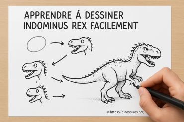 Apprendre à dessiner indominus rex facilement : guide étape par étape