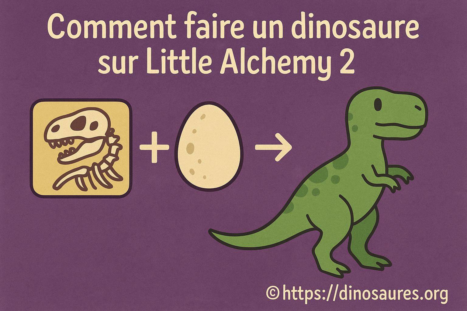 Comment faire un dinosaure sur little alchemy 2 ?