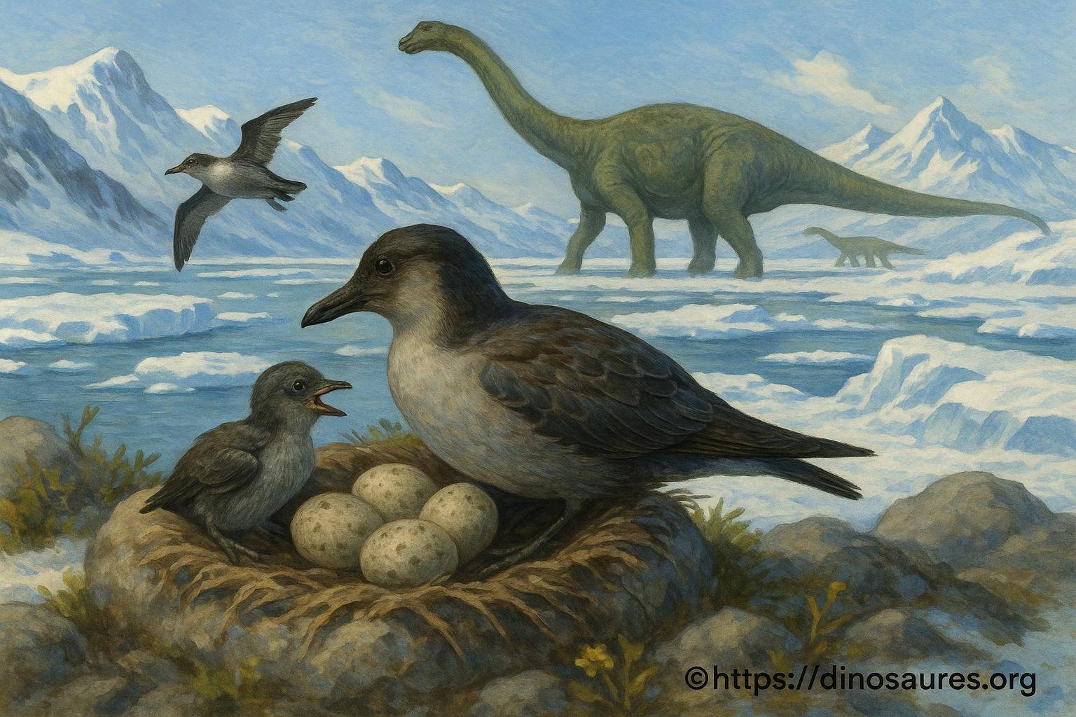 Des oiseaux nichant dans l’arctique à l’époque des dinosaures