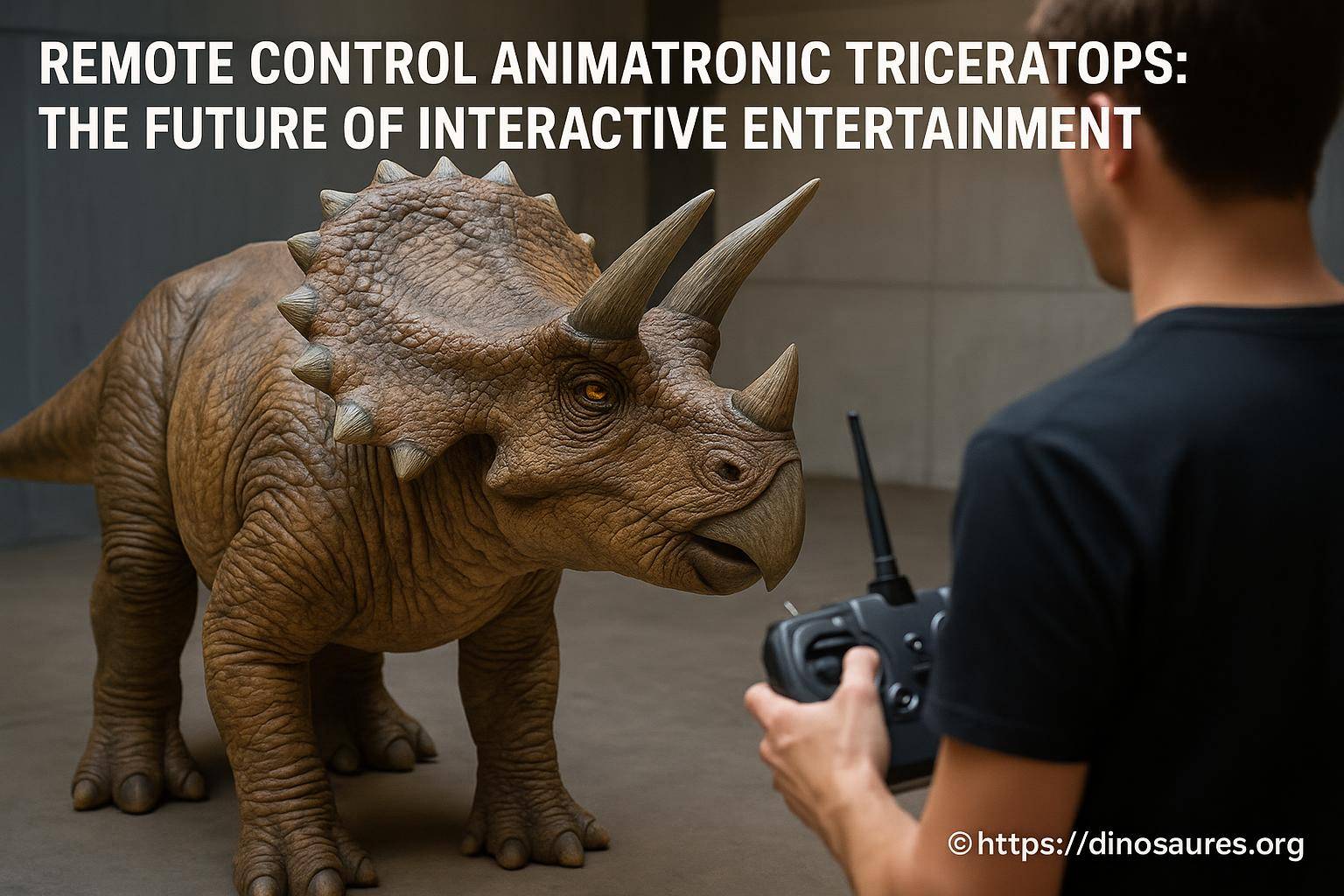 Remote control animatronic triceratops pour un divertissement interactif unique