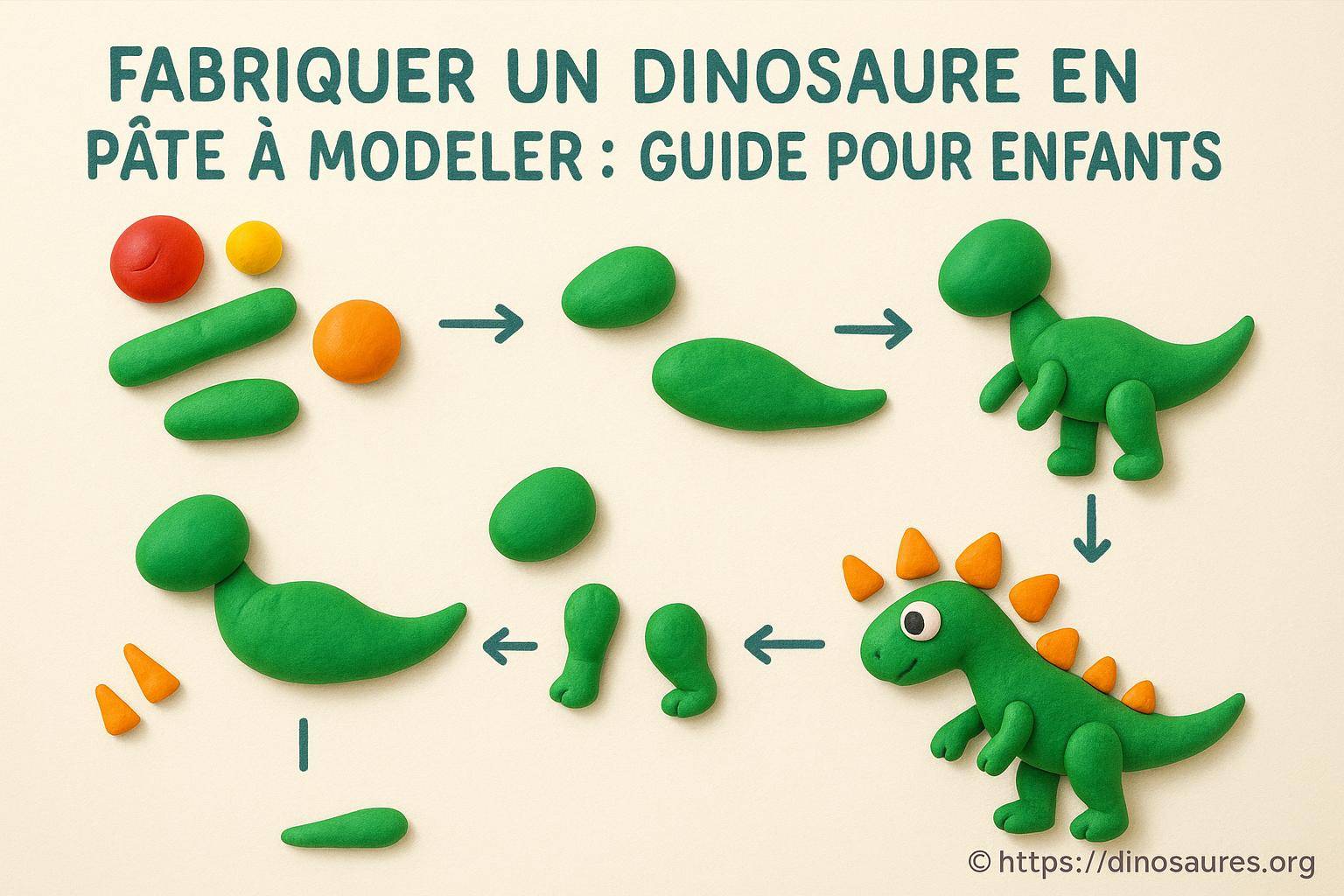 Fabriquer un dinosaure en pâte à modeler : guide simple pour enfants