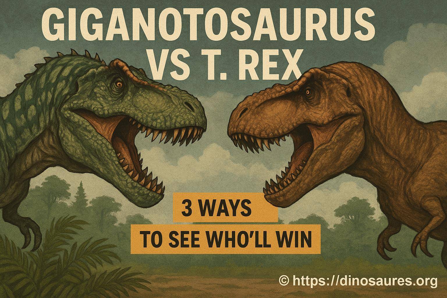 Giganotosaurus vs t. rex : qui gagnerait vraiment ce combat de dinosaures ?