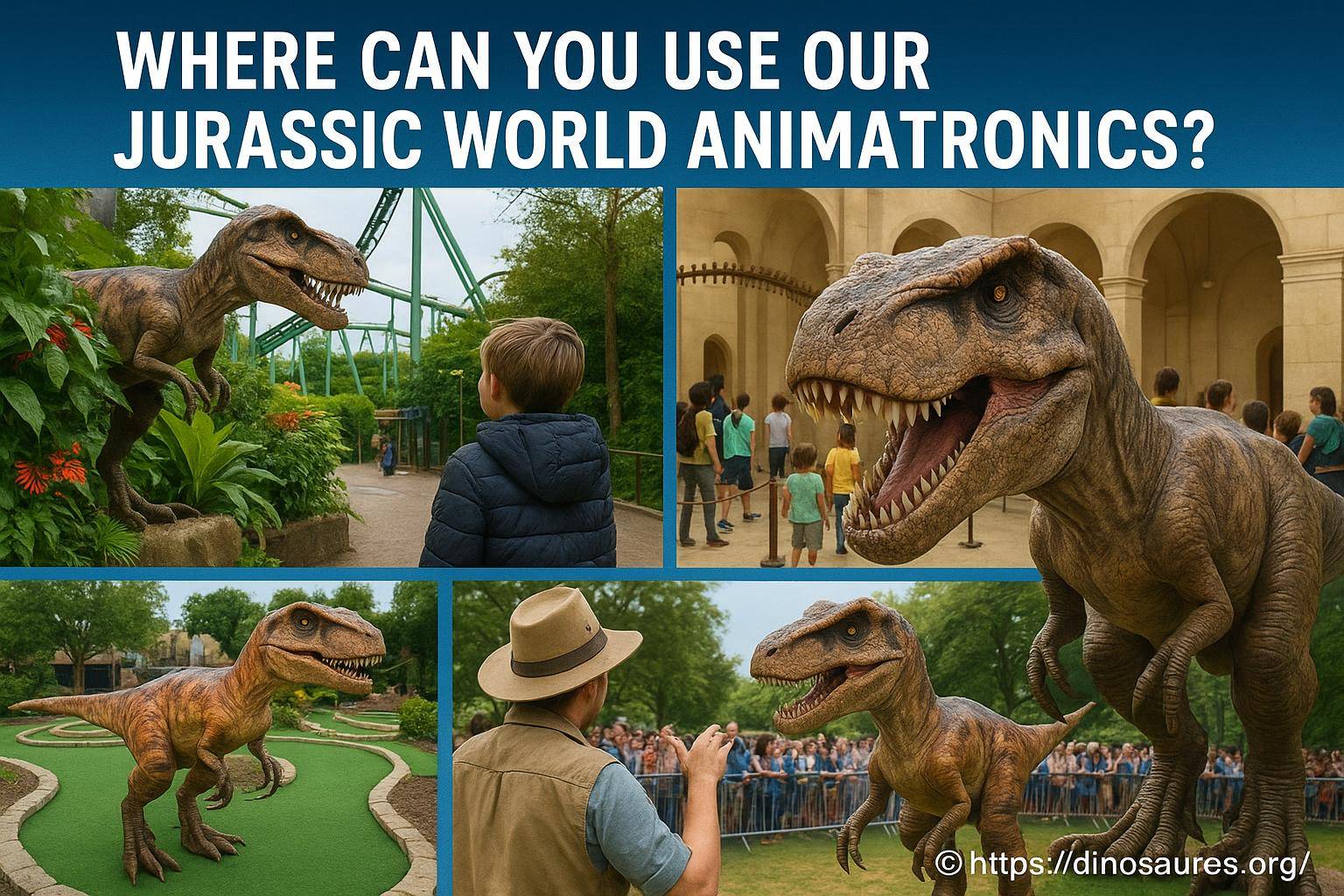 Où utiliser les jurassic world animatronics pour vos événements et attractions ?