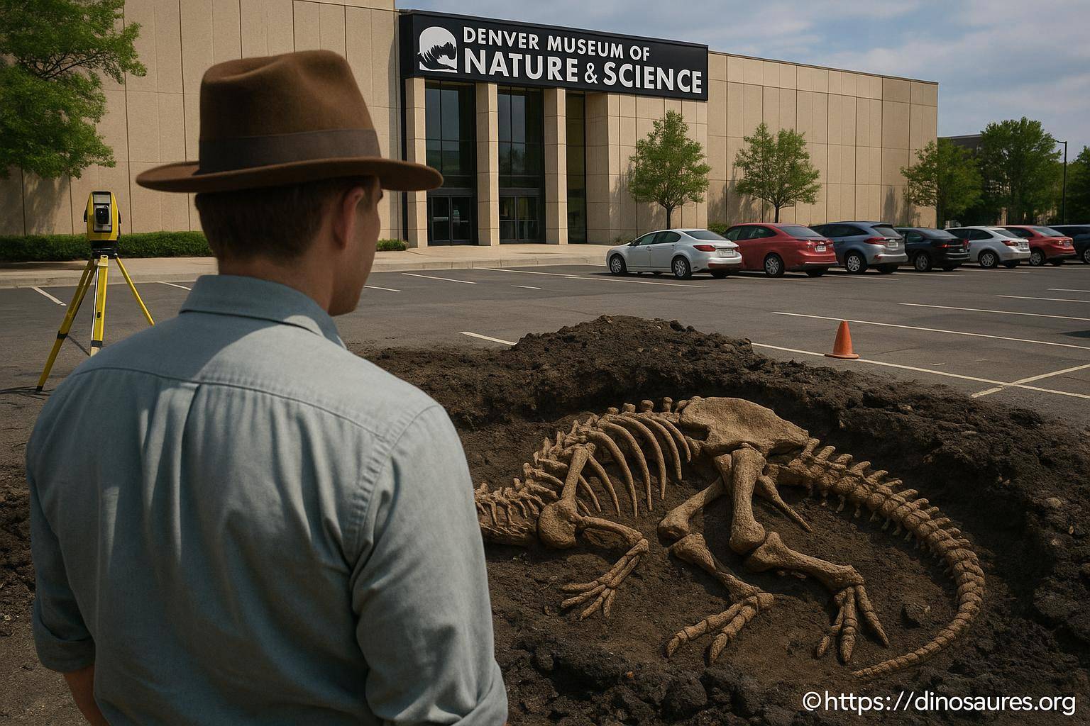 Un fossile de dinosaure découvert sous le parking du musée de denver