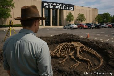 Un fossile de dinosaure découvert sous le parking du musée de denver