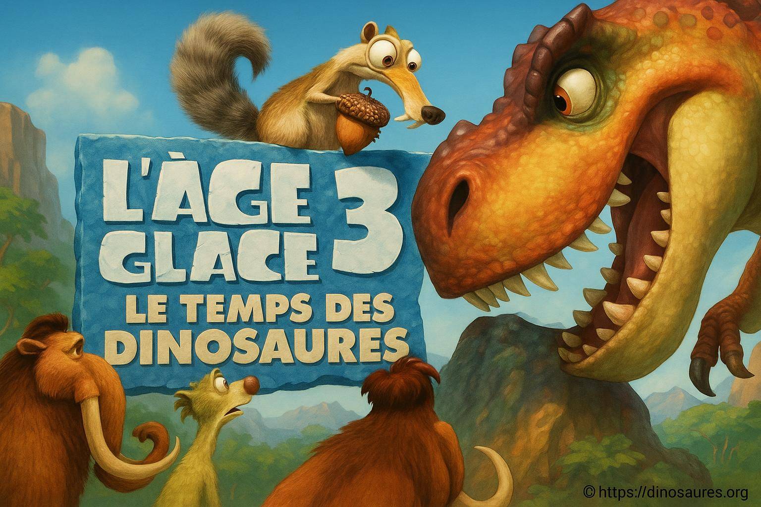L'âge de glace 3 : le temps des dinosaures, un voyage préhistorique animé