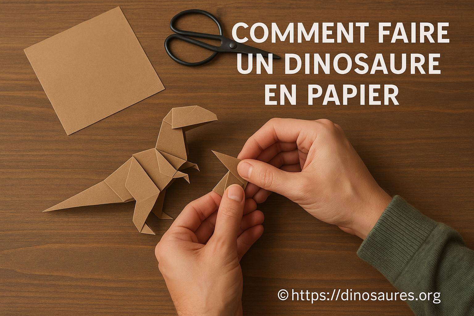 Comment faire un dinosaure en papier facilement chez soi