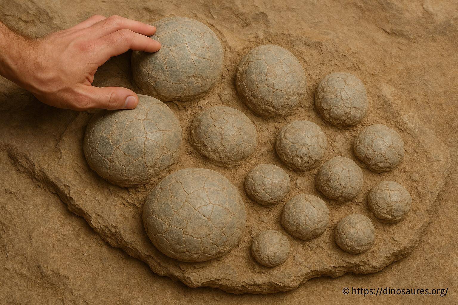 Les oeufs fossiles de dinosaure et de reptiles volants découverts dans le monde