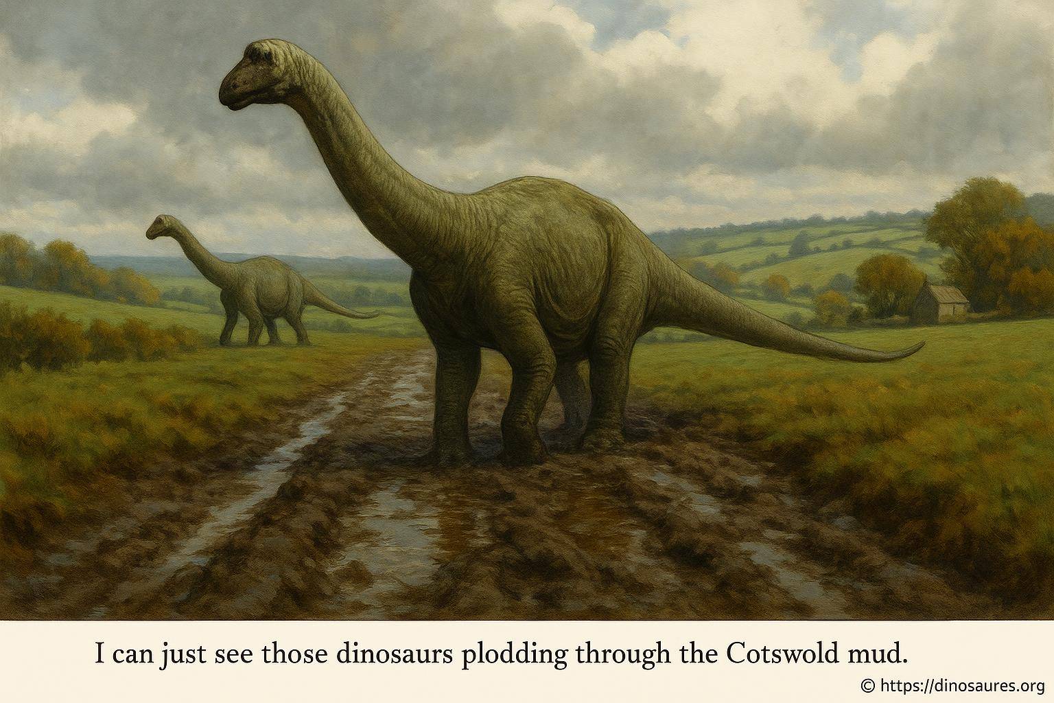 Des empreintes de dinosaures découvertes dans la boue des cotswolds