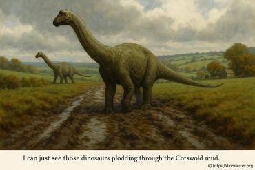 Des empreintes de dinosaures découvertes dans la boue des cotswolds