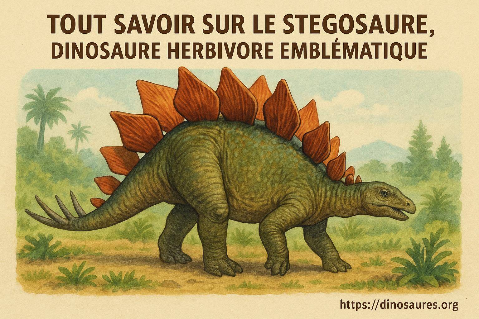Tout savoir sur le stegosaure, dinosaure herbivore emblématique
