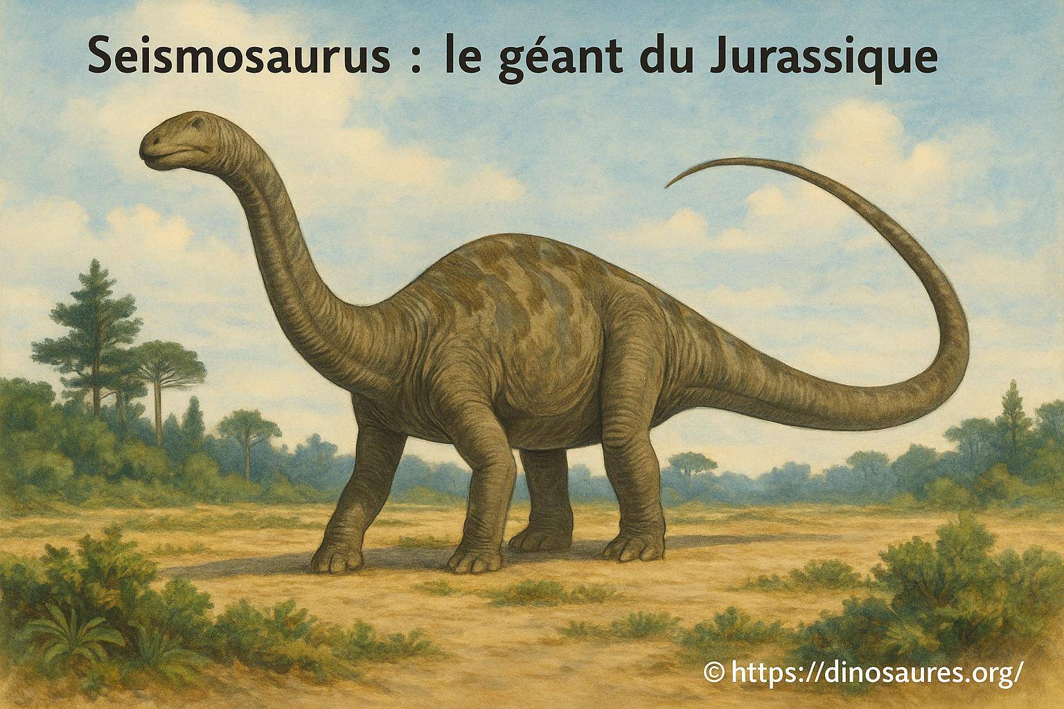 Seismosaurus le géant du Jurassique : un titan parmi les dinosaures