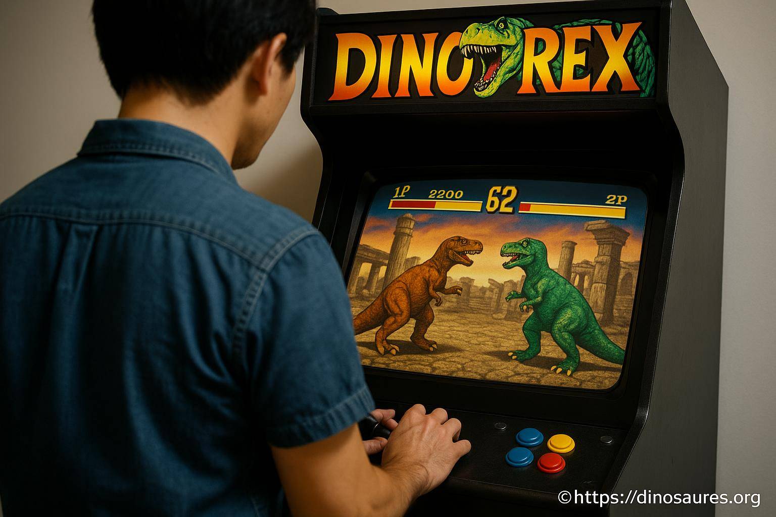 Dino rex : un jeu de combat de dinosaures sur arcade