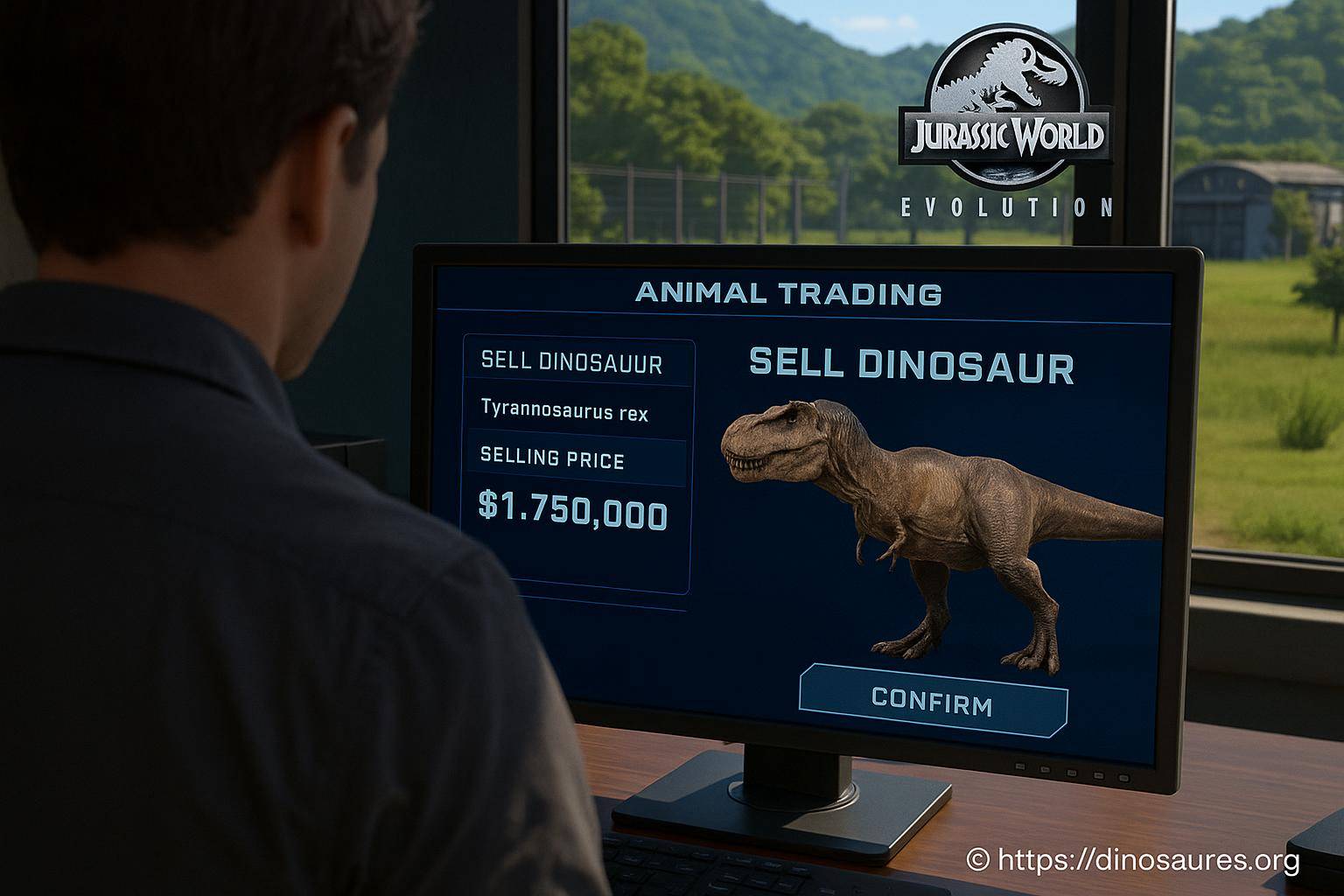 Vendre un dinosaure dans Jurassic World Evolution : comment faire et réussir