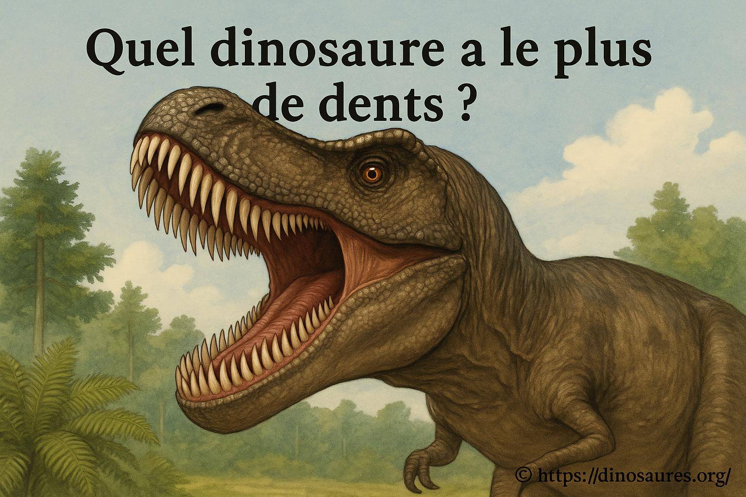 Quel dinosaure a le plus de dents parmi les espèces connues ?