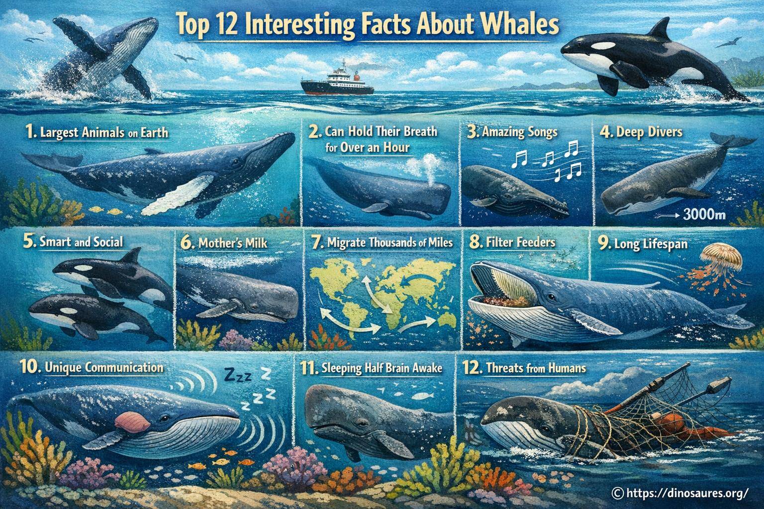 12 faits intéressants sur les baleines à découvrir