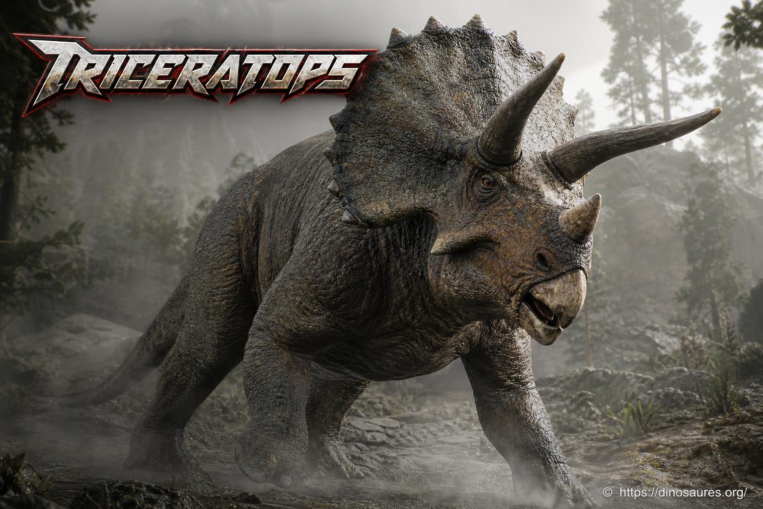 Tricératops : taille, poids, cornes et mode de vie du dinosaure à trois cornes