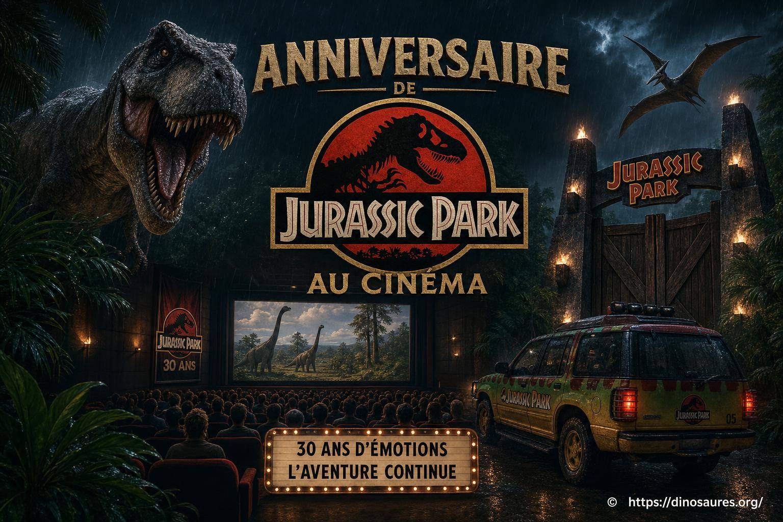 Anniversaire de la sortie de Jurassic Park 2029 - Fêtez le film culte en France