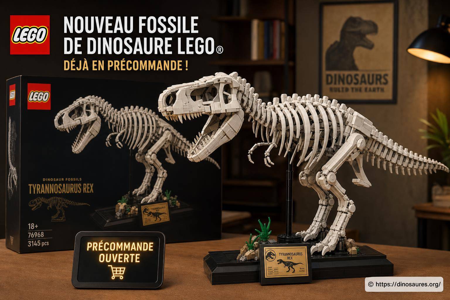 Fossile Tyrannosaurus Rex en LEGO