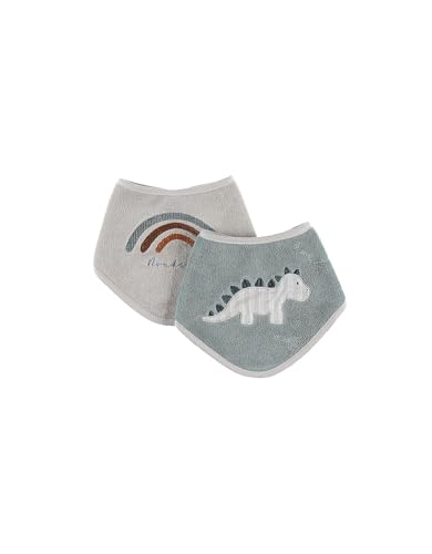 Noukies - Lot de 2 bavoirs bandana - Dinosaure Stegi - Jusqu