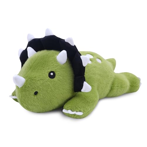 SQEQE Dinosaure en Peluche lestée tricératops - 25 cm