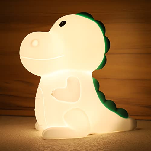 WolinTek Dinosaure Veilleuse Bebe, 7 Couleurs & Tactile,Lamp